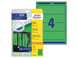 Avery Zweckform 80 Rückenschilder für Rücken 70-80 mm, 192 x 61 mm grün – Produktbild 1 von 1