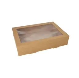 PAPSTAR PAPSTAR Einweggeschirr-Set 50x Transport- & Catering-Kartons Pappe eckig 8 x 25,2 x 35,9 cm braun, Pappe / PET – Produktbild 1 von 1