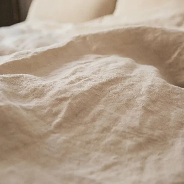 KUSHEL KUSHEL Bettlaken Spannbettlaken aus Leinen, Pure linen, – Produktbild 2 von 2