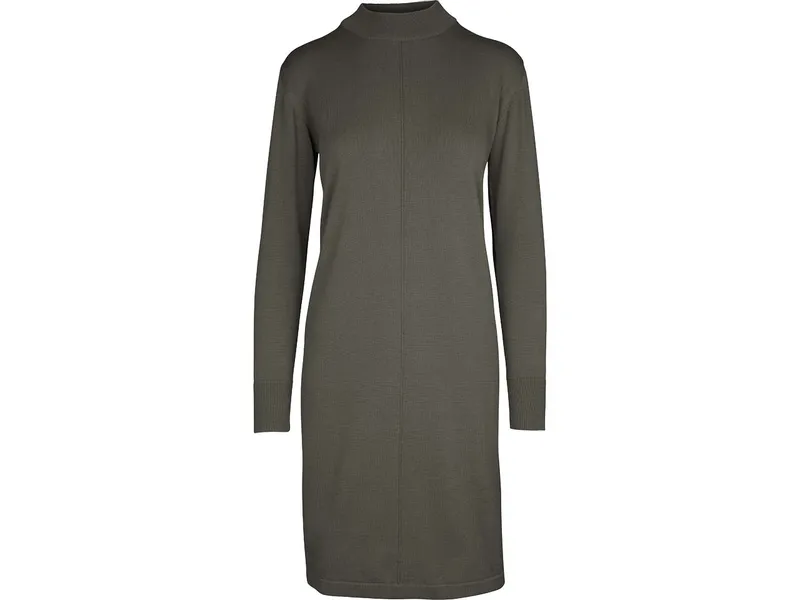 MELA MELA Bio-Damen-Midikleid "HARLEEN", langarm, grün melange, Gr. L – Produktbild 1 von 1