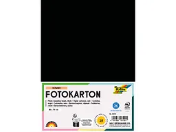 folia folia Fotokarton, 300 g/m², 50 x 70 cm, 10 Bogen, schwarz – Produktbild 1 von 1