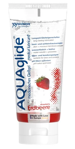 Gleitgel „AQUAglide Erdbeere“ auf Wasserbasis – Produktbild 1 von 1