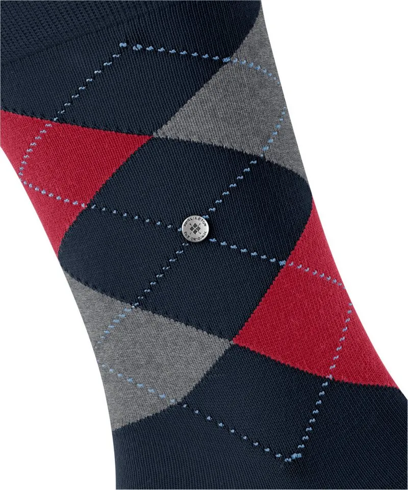 Burlington Burlington Socken King Einheitsgröße 40-46, Argyle-Muster, Burlington-Clip, Blau, – Produktbild 6 von 6