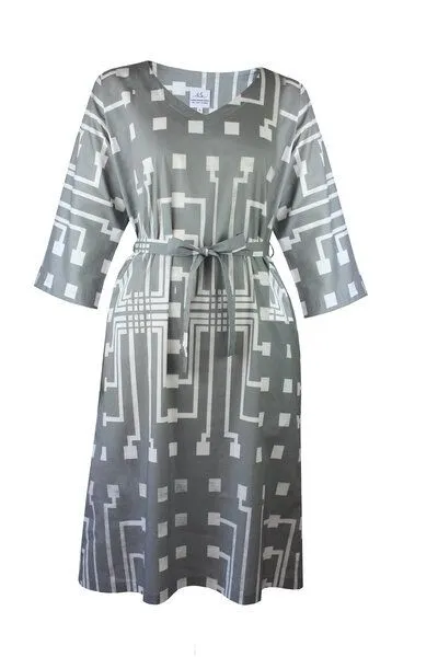 Sophia Schneider-Esleben Sophia Schneider-Esleben Kleid Yoko - Damenkleid aus Bio-Baumwolle, Chip grau, – Produktbild 3 von 4