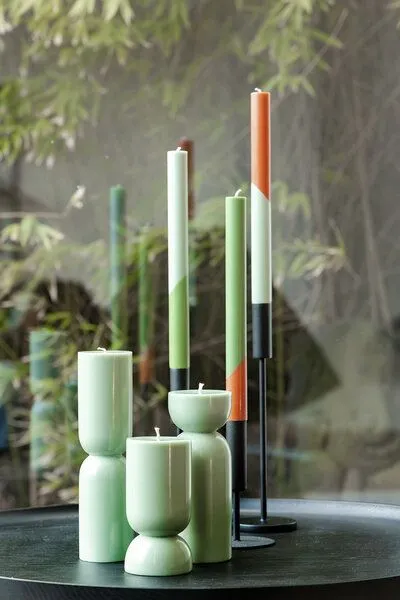 Originalhome Originalhome Diagonale Stabkerzen für bewusste Geschenke , S/3 - paraffinfrei & vegan, Mehrfarbig (eden), – Produktbild 2 von 3