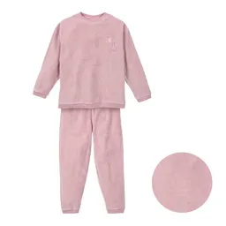 People Wear Organic People Wear Organic Nicki Pyjama, flieder, Applikation "Katze", Bio-Baumwolle – Produktbild 1 von 1