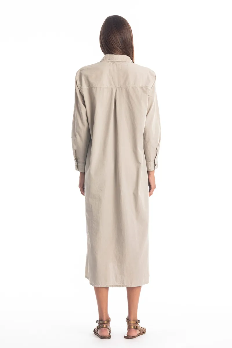 RAVENS VIEW IBIZA RAVENS VIEW IBIZA Damen vegan Hemdkleid Safari Stone Beige, Beige, – Produktbild 2 von 2