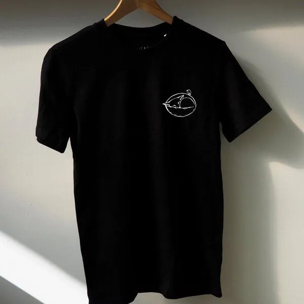 LIGARTI LIGARTI T-shirt - Schlafender Fuchs, Cremeweiß, – Produktbild 4 von 5