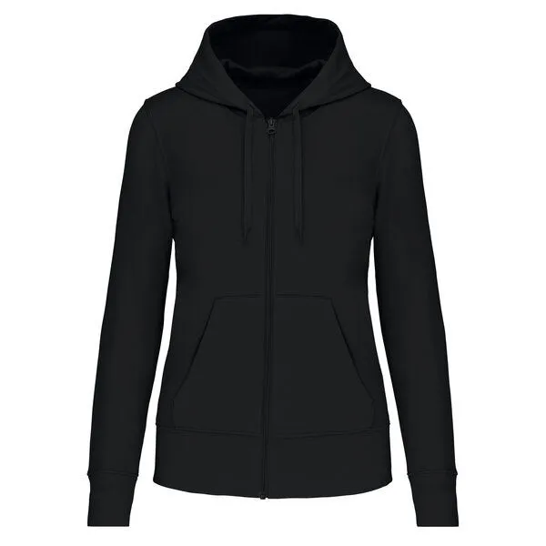 Greenspired Greenspired Umweltfreundliches Kapuzensweatshirt mit Zip für Damen 280g/m² XS-XXL, Schwarz, – Produktbild 1 von 1