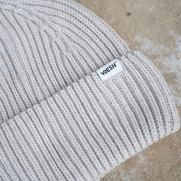 Vresh Clothing Vresh Clothing Avriel - Fisherman Beanie aus Biobaumwolle, Beige, – Produktbild 3 von 4