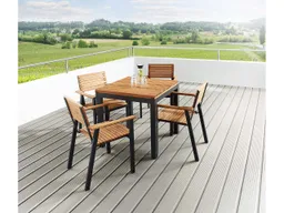 Rondo Gartenmöbel-Set 'Sassa' 5-teilig, 4 Sessel, 1 Tisch 80 x 80 cm – Produktbild 1 von 1