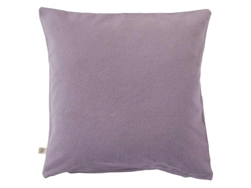 HANS NATUR Kissenbezug Bio-Baumwolle Biber-Qualität lila Maße 40 x 40 cm, Lila, – Produktbild 1 von 2