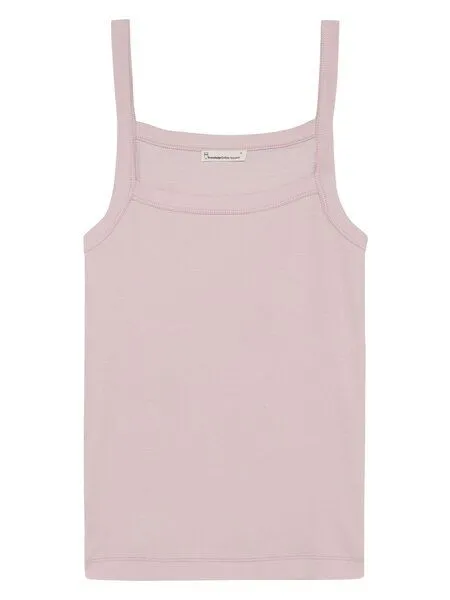 KnowledgeCotton Apparel KnowledgeCotton Apparel Ripptop - Rib strap top - aus Bio-Baumwolle, Rosa (pale-lilac), – Produktbild 1 von 4