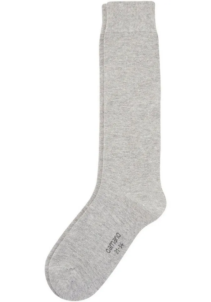 CAMANO CAMANO Kniestrümpfe ca-soft (4-Paar) mit hohem Baumwollanteil, Blau|grau, – Produktbild 1 von 4