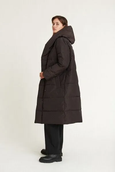 Basic Apparel Basic Apparel Wintermantel Tenna Shawl Collar Parka aus recyceltem Polyester, Braun (chocolate torte), – Produktbild 3 von 4