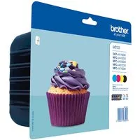 Brother Brother 4er Set Tintenpatronen LC123BK/C/M/Y schwarz, cyan, magenta, gelb – Produktbild 1 von 1