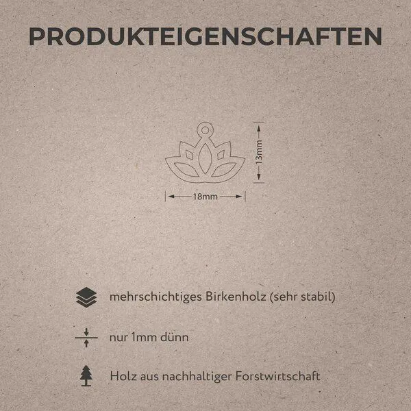 feinformart feinformart Ohrringe / Ohrhänger aus Holz, Aquamarin (türkis), – Produktbild 4 von 8