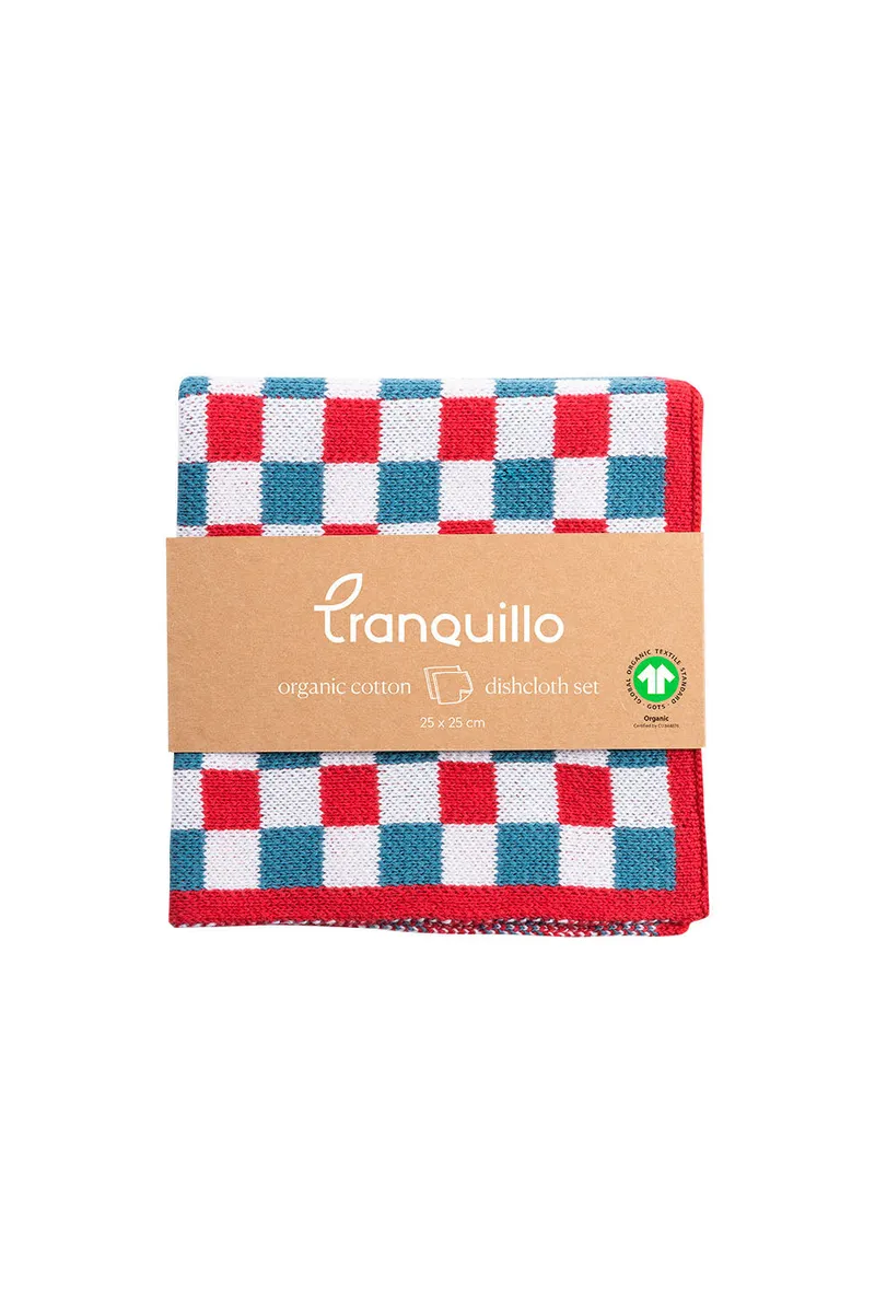Tranquillo Abwaschtuch CHECK (Bio-Baumwolle) - blau – Produktbild 1 von 2