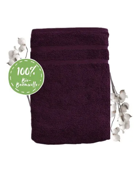 NATURAWALK NATURAWALK Handtuch aus 100% Bio-Baumwolle | Milano Deluxe, Lila, – Produktbild 2 von 2