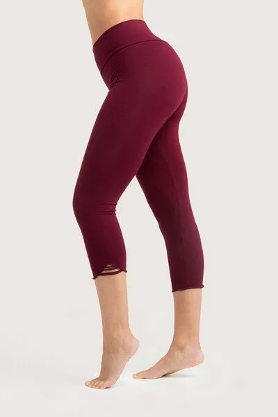 Frija Omina Frija Omina Bio Capri Leggings Feel, Aubergine (rot), – Produktbild 2 von 2