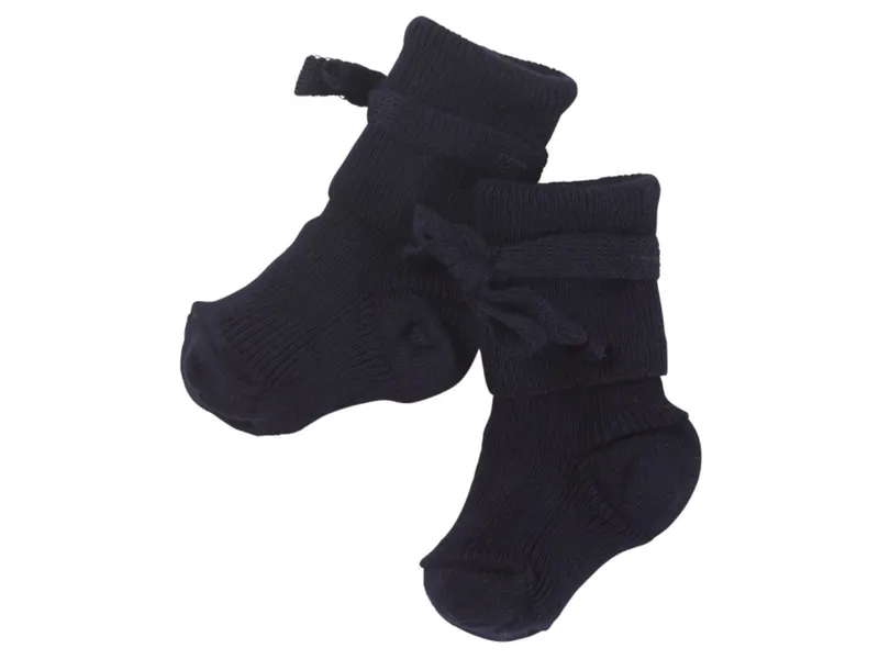 hirsch natur Babyschuhe Bio-Baumwolle (kbA) marine Länge ca. 9 cm, Blau, – Produktbild 1 von 1