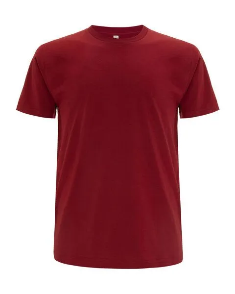 Earth Positive Earth Positive Unisex T-Shirt aus reiner Bio Baumwolle, Dunkelrot, – Produktbild 1 von 2
