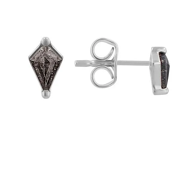 Eppi Eppi Ohrstecker mit Salt and Pepper Diamanten Ansa, Weiss, – Produktbild 3 von 4