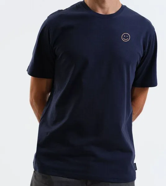Gary Mash GARY MASH Shirt Zwinker-Smiley aus Biobaumwolle, Blau, – Produktbild 4 von 4