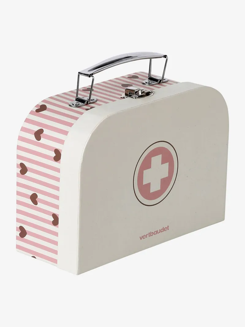 Vertbaudet Vertbaudet Puppen-Arztkoffer mit 10 Accessoires Holz FSC® Kinder, Rosa, – Produktbild 3 von 4