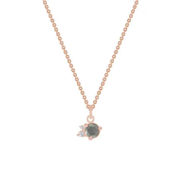 Eppi Eppi Goldene Halskette mit Salt´n´Pepper Diamanten Niria, Rosa, – Produktbild 1 von 4