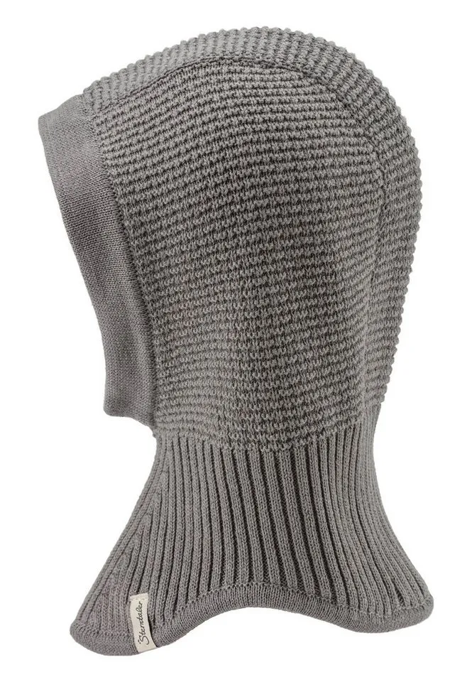 Sterntaler Sterntaler Fleecemütze GOTS Schalmütze (1-St) GOTS Strick-Schalmütze aus Baumwolle gefüttert mit Baumwollfleece., Grau, – Produktbild 3 von 5
