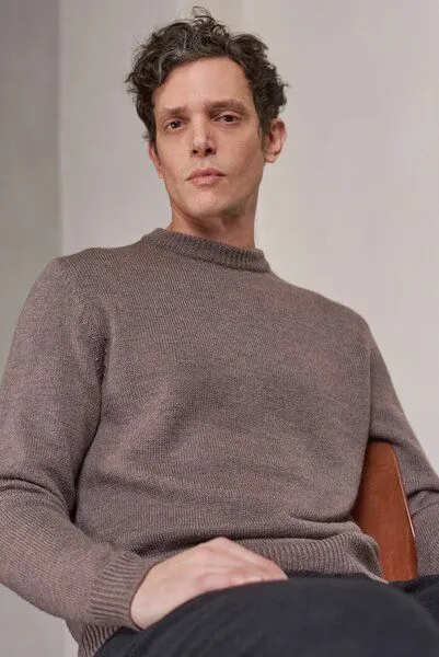 About Companions About Companions Pullover Morten Eco Merino, Braun (melange taupe), – Produktbild 3 von 4
