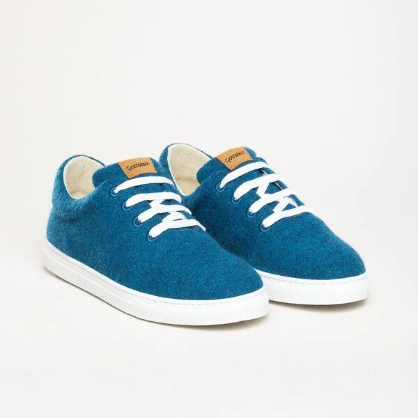 Gottstein Gottstein Wool Walker 101 - Woll Sneaker für Damen & Herren aus 100% Schurwolle, Petrol, – Produktbild 1 von 4