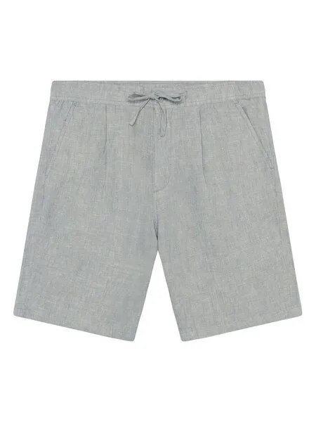 KnowledgeCotton Apparel KnowledgeCotton Apparel Leinenshorts - Loose linen shorts - VEGAN - aus Bio-Leinen, Grau-yarndyed (ultimate grey), – Produktbild 2 von 3