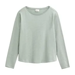 People Wear Organic People Wear Organic Langarmshirt, grün uni, Bio-Baumwolle – Produktbild 1 von 1