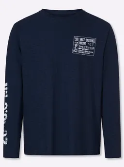 Catamaran Langarmshirt marine-bedruckt – Produktbild 1 von 1