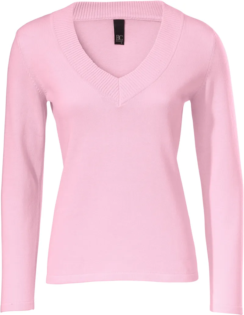 heine V-Ausschnitt-Pullover rosé, Rosé, – Produktbild 2 von 2