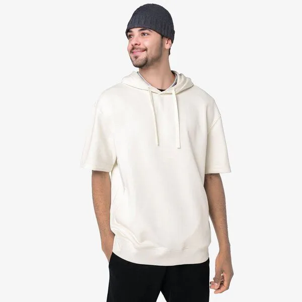 YTWOO YTWOO Unisex French Terry Hoodie – Kurzarm & nachhaltig, Ivory, – Produktbild 2 von 4