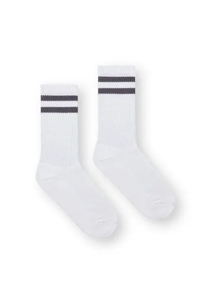 THOKKTHOKK ThokkThokk 2er-Pack Crew Socken Tennissocken (GOTS, Fairtrade, Vegan), Black stripes, – Produktbild 3 von 3
