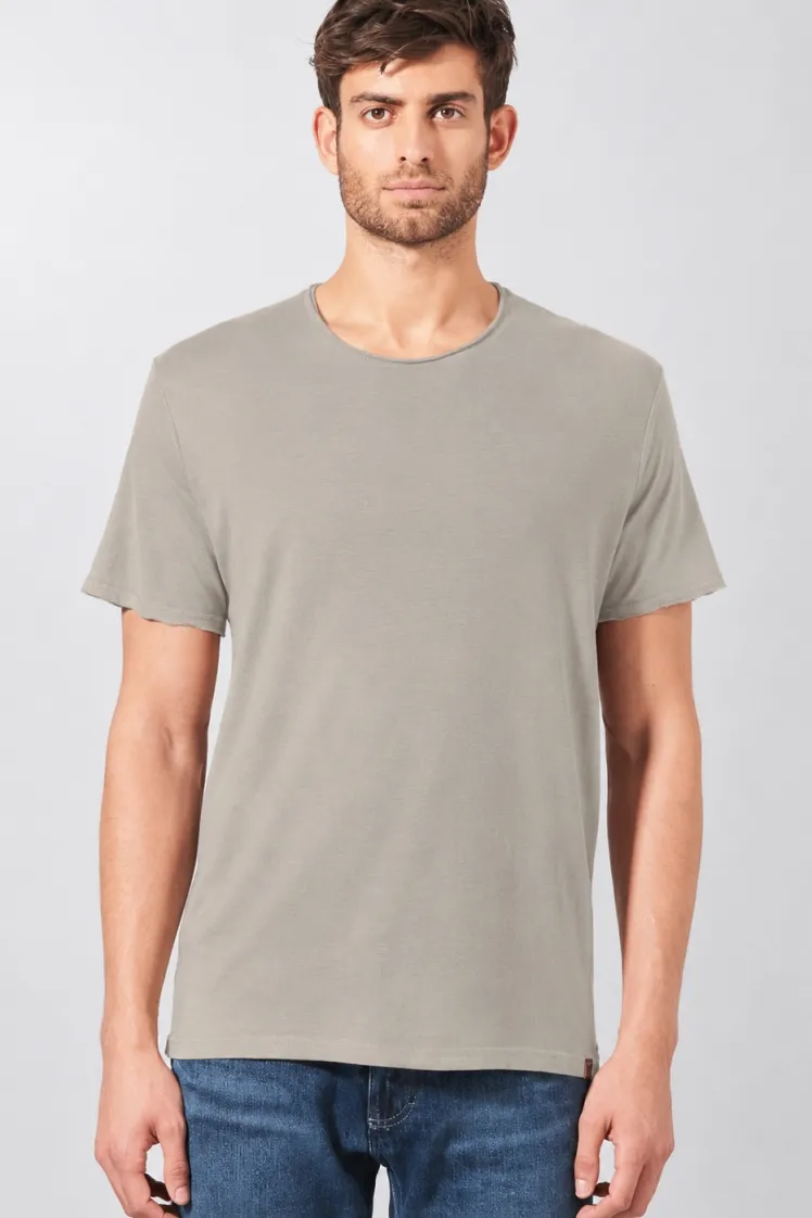 HempAge Hempage Herren vegan T-Shirt Timeless Basic In Quarzgrau, Grau, – Produktbild 2 von 2