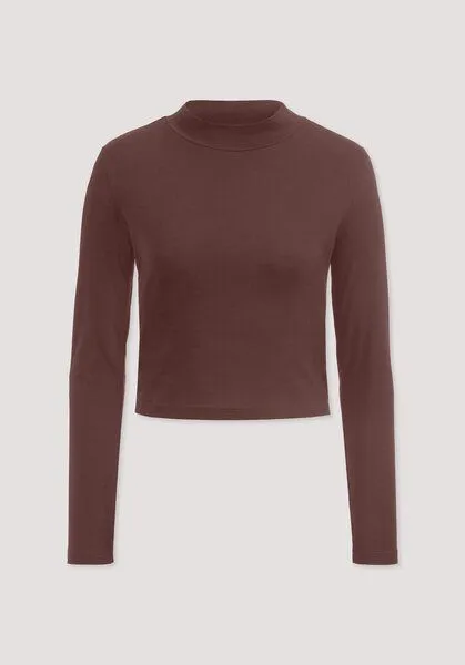 hessnatur hessnatur Longsleeve Fitted ACTIVE LIGHT aus reiner Bio-Baumwolle, Hennabraun, – Produktbild 4 von 4