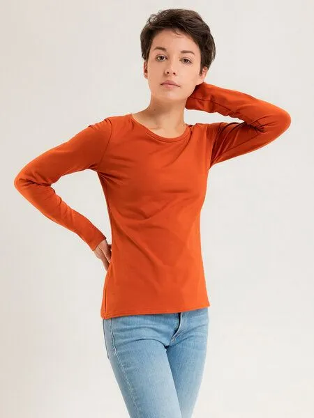 Frija Omina Frija Omina Bio Longsleeve "Ubu", Orange, – Produktbild 2 von 2