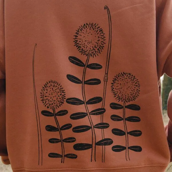 Cmig Cmig Damen Hoodie Waldblumen, Heritage brown (braun), – Produktbild 2 von 4