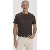 hessnatur hessnatur Henley Shirt Regular aus Bio-Baumwolle und Leinen, Kakao braun, – Produktbild 1 von 1