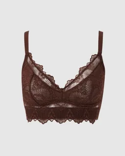 Understatement Understatement Damen vegan Bh Lace Support Plus Kaffee – Produktbild 1 von 1