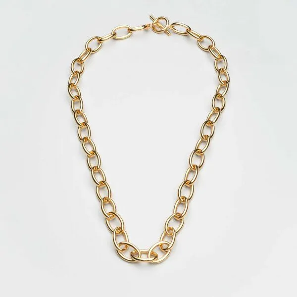 fejn jewelry fejn jewelry Kette chunky link chain, Gold, – Produktbild 1 von 2