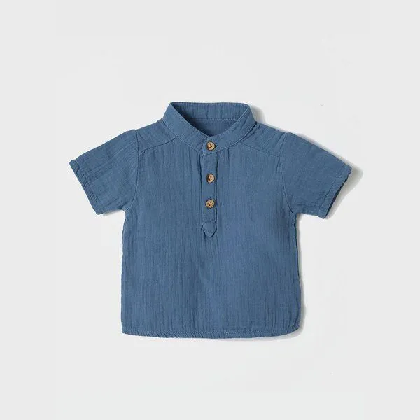 OrganicEra OrganicEra Bio-Musselin-Shirt, Indigo, – Produktbild 1 von 1