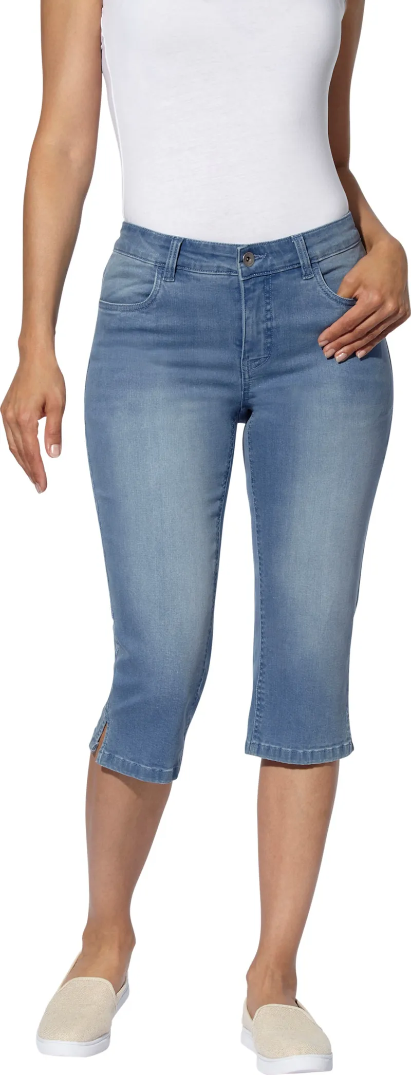 Witt Caprijeans blue-bleached, Blue-bleached, – Produktbild 3 von 3