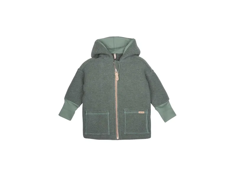 Pure pure by Bauer PURE PURE by Bauer Kinder Jacke mit Kapuze Bio-Schurwolle Walk salbei Gr.98/104, Grün, – Produktbild 1 von 1