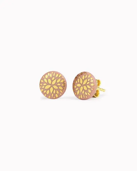 lille mus lille mus Porzellan-Ohrstecker BLUMENSTERN, Altrosa, – Produktbild 1 von 3